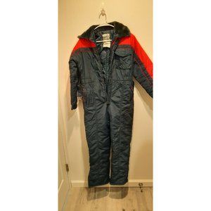 Vintage Tiger Bay snowmobile suit. Blue, red Size 16